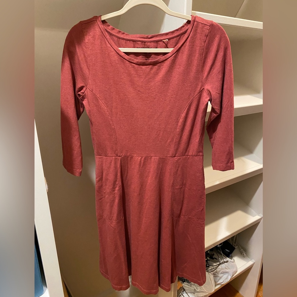 Toad&Co Rust Long Sleeve Dress
